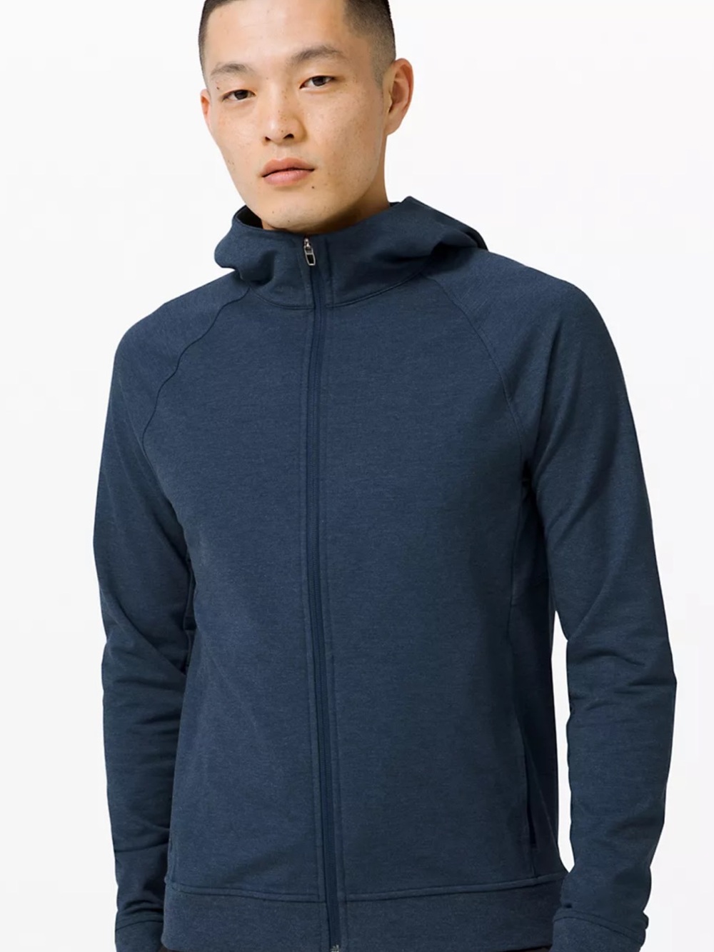 lululemon athletica Men's Navy Zip-Up Hoodie Jacket size L, like new now flaws.